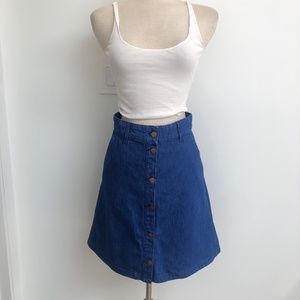 NWT denim a-line skirt